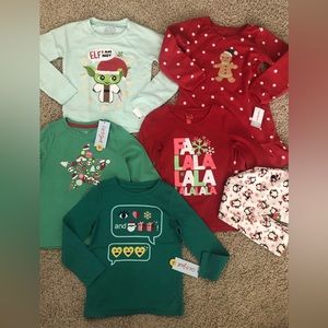 NWT Carter’s Christmas Fleece Sleep Dress Star Wars Yoda Shirts Girls XS 4/5 4T
